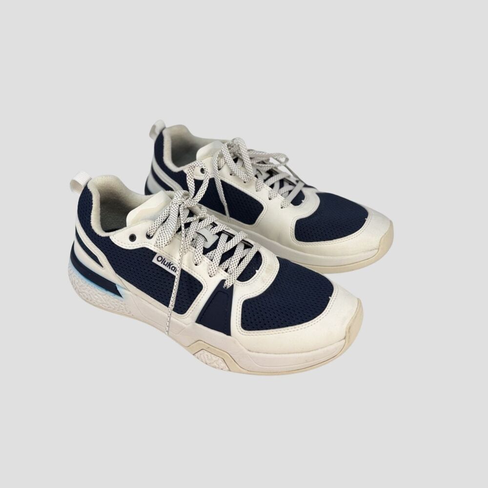 OluKai Anau Mens Shoes Blue Mesh Athletic Pickleball Low Top Sneakers US 10